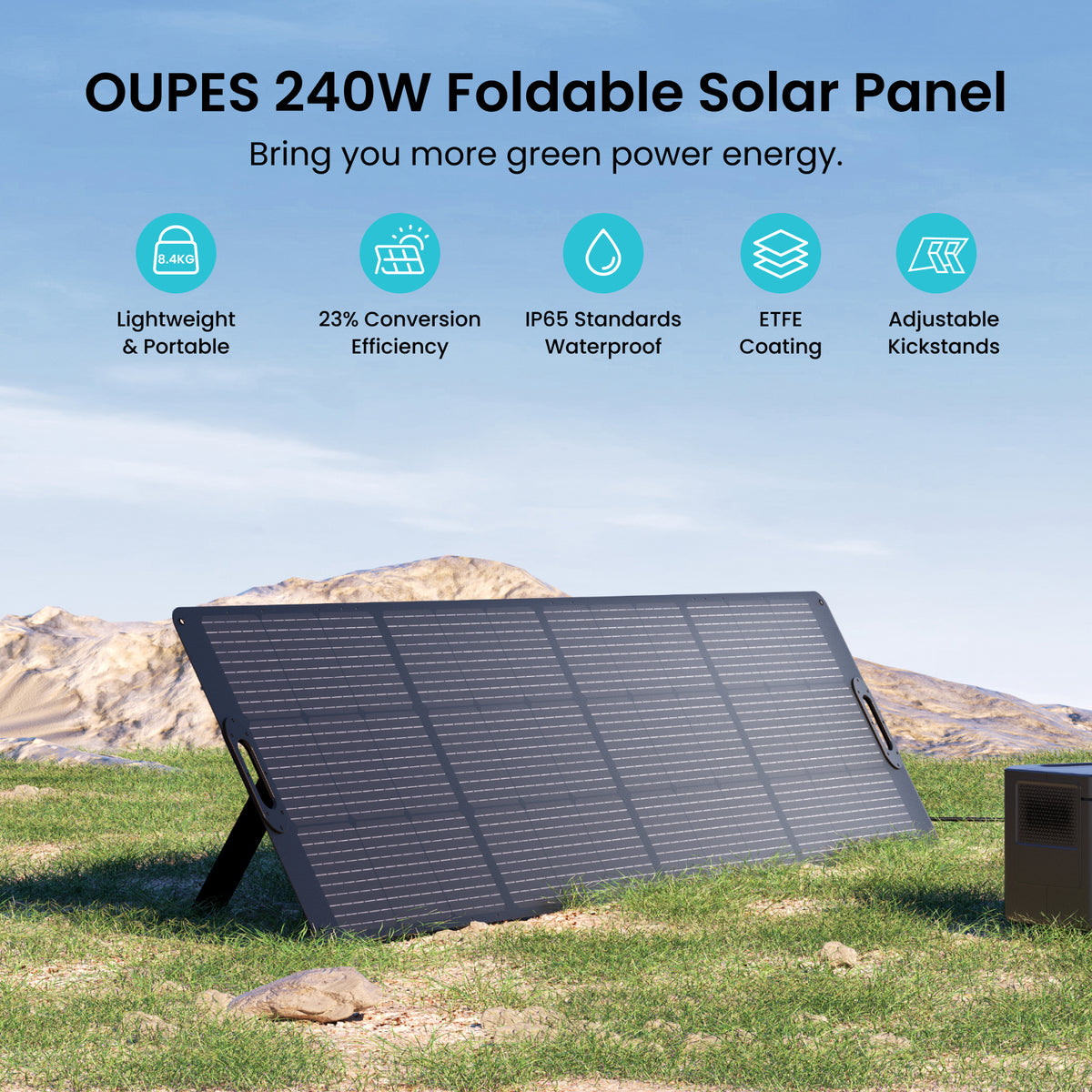 OUPES 2*240W Portable Solar Panel