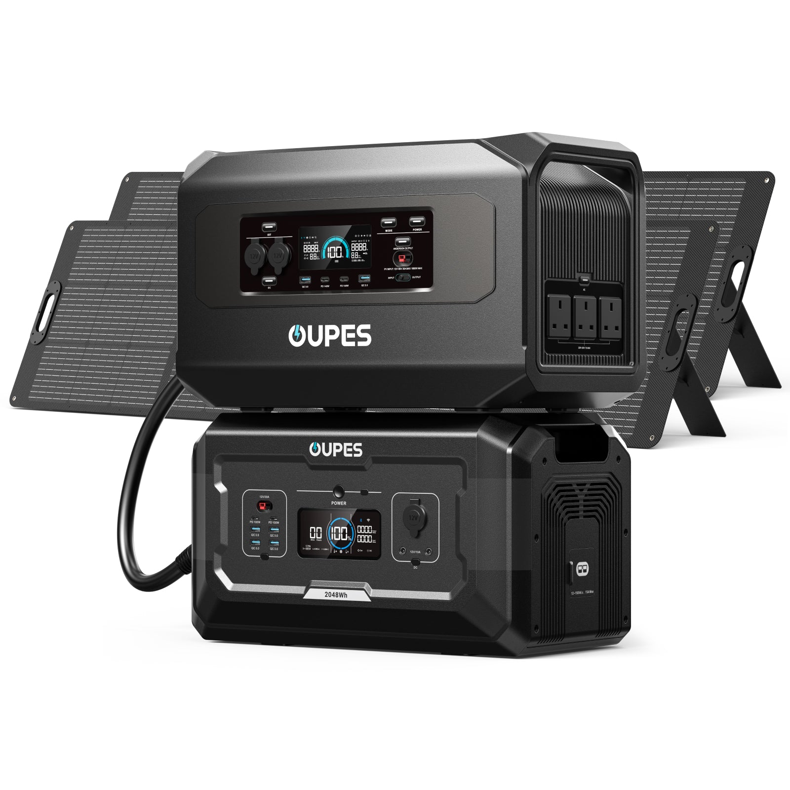 Mega 2 Pro + B2 Extra Battery + 2*240W Solar Panel | Solar Generator Kits