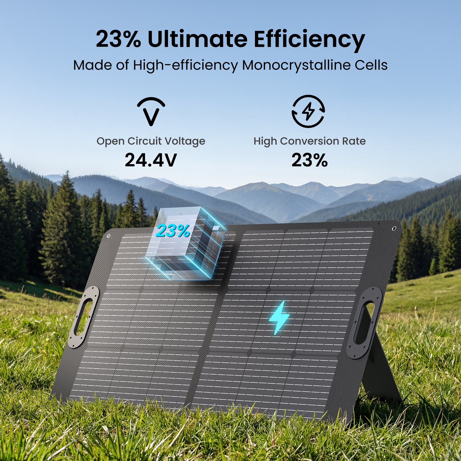OUPES 100W Portable Solar Panel