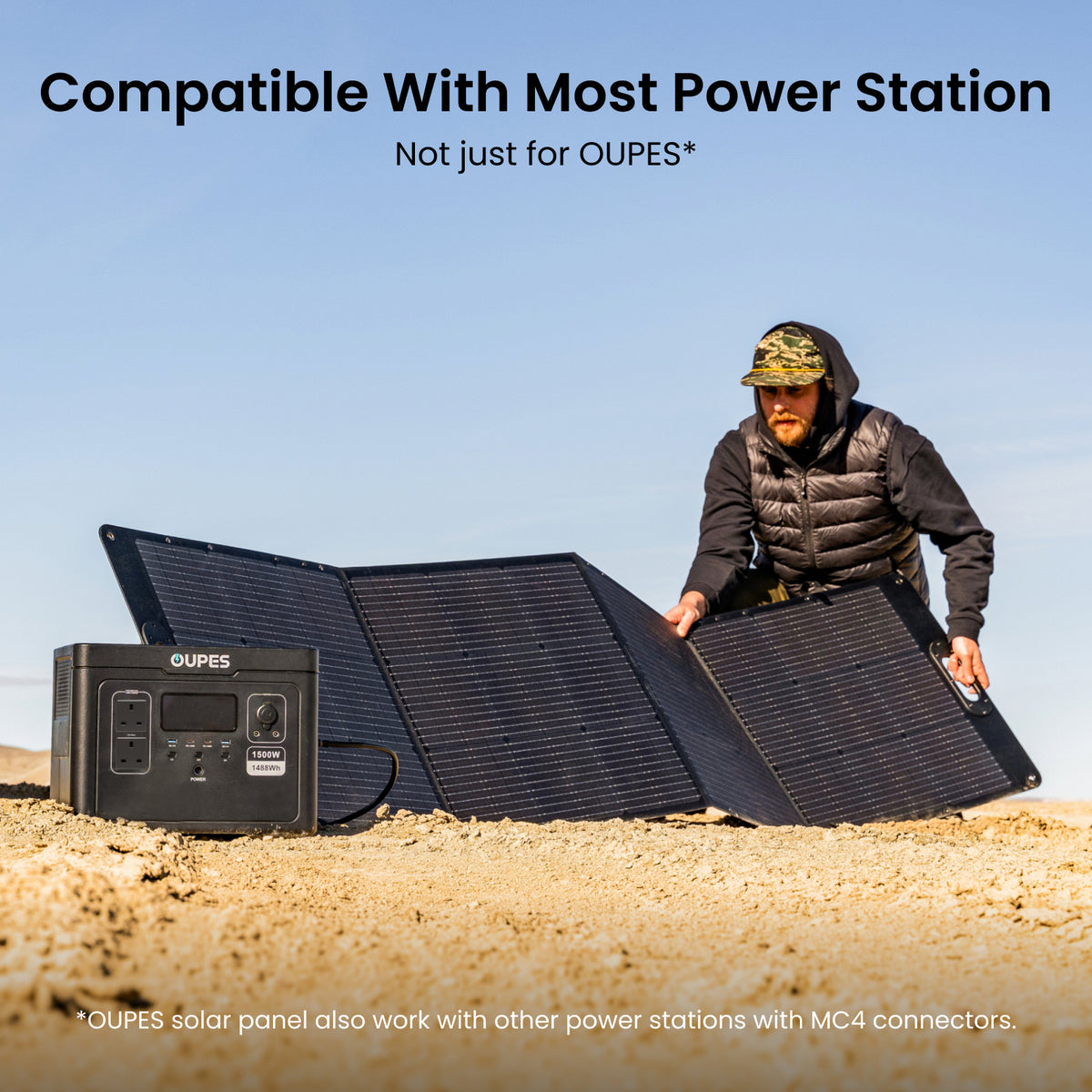 OUPES 240W Portable Solar Panel