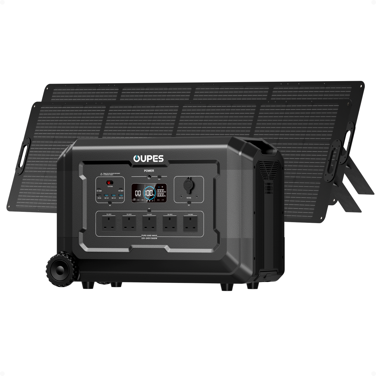 Mega 3 + 2×240W Solar Panel Solar Generator Kit